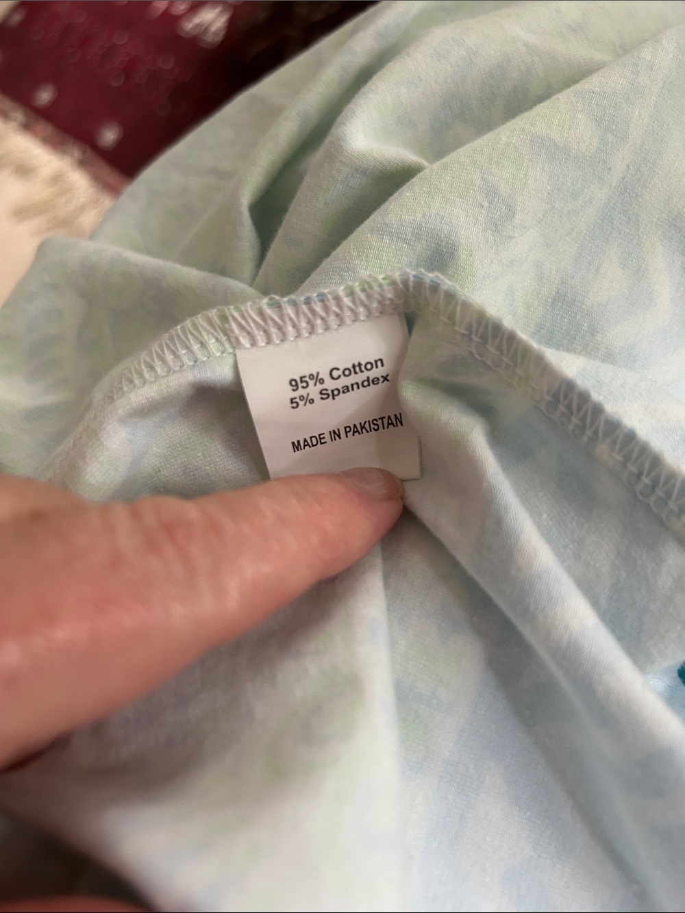 Barbara Erickson Blue & Green Medallion Print Cotton Shift Dress sz L - Picture 7 of 7